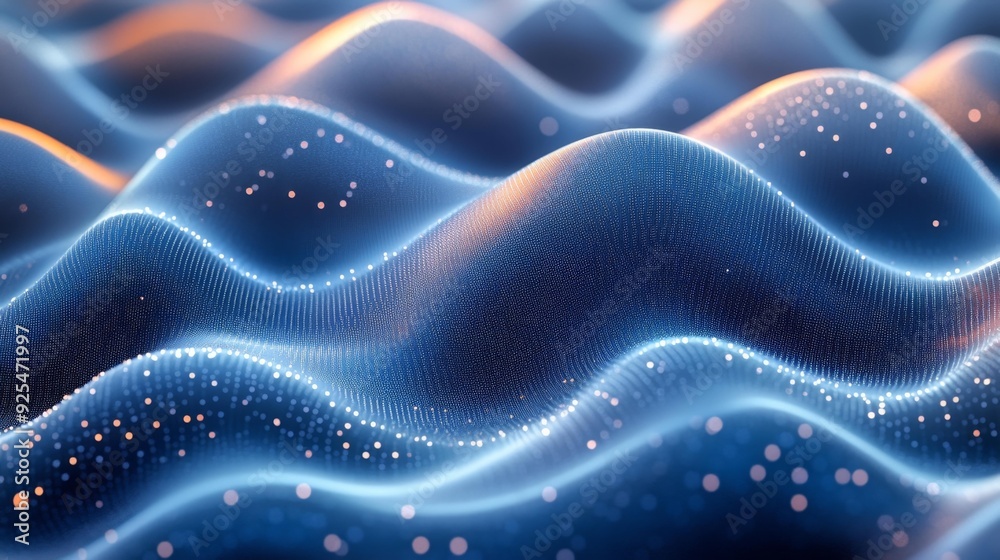 Futuristic digital wave patterns - generative ai Futuristic digital wave patterns - generative ai