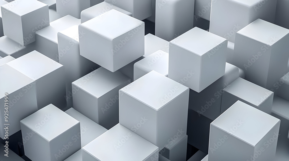 Abstract geometric background with gray cubes. Abstract geometric background with gray cubes.