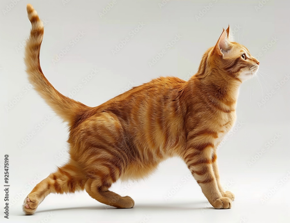 Orange Tabby Cat Portrait: A Striking Pose Orange Tabby Cat Portrait: A Striking Pose