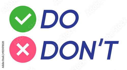 Do and dont sign modern flat style