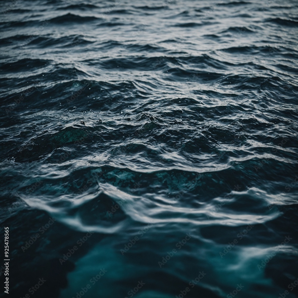 Soft waves creating a serene pattern on the surface of a calm, secluded bay Soft waves creating a serene pattern on the surface of a calm, secluded bay