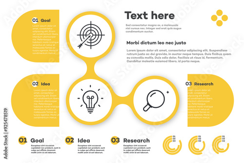 Infographic template timeline process 3 option