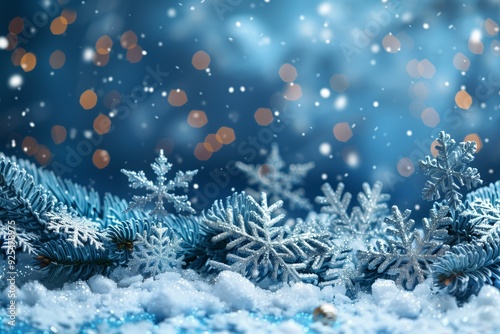 Christmas background with Christmas toys and cones, new year banner illustration