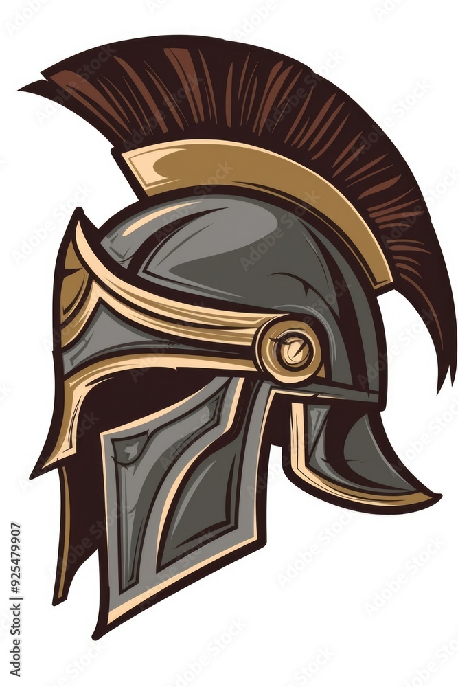 Obraz premium The iconic image of the ancient warriors' helmet, signifying valor and protection.