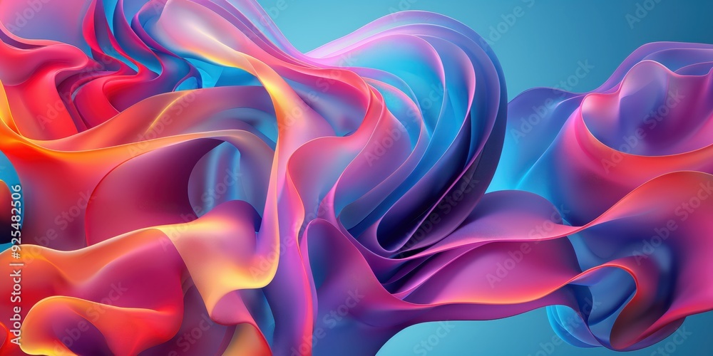 Vibrant Abstract Waves in Orange and Turquoise created by ai Vibrant Abstract Waves in Orange and Turquoise created by ai