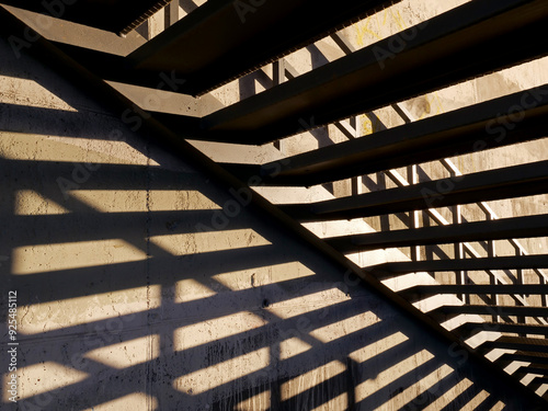 stairs of a building with shadows