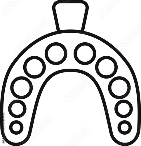 Dental impression tray showing upper teeth for making a mold for dental implants