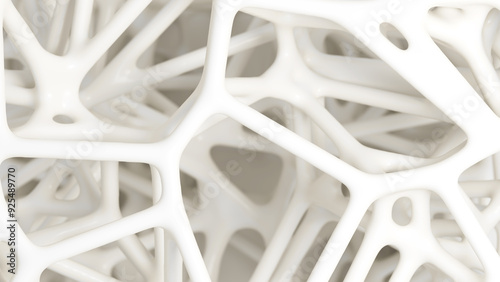 Wallpaper Mural Abstract complex organic spongy structure. Bone tissue. 3d render illustration Torontodigital.ca