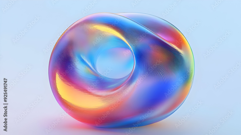 Abstract iridescent orb with a hole in the center. Abstract iridescent orb with a hole in the center.