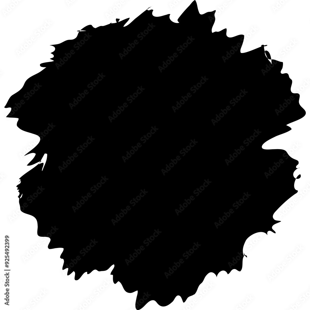 Jagged circle frame black color Jagged circle frame black color