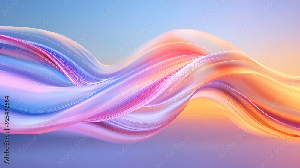 Dancing Light Trails Move Through Clouds, Creating A Visual Art Dancing Light Trails Move Through Clouds, Creating A Visual Art