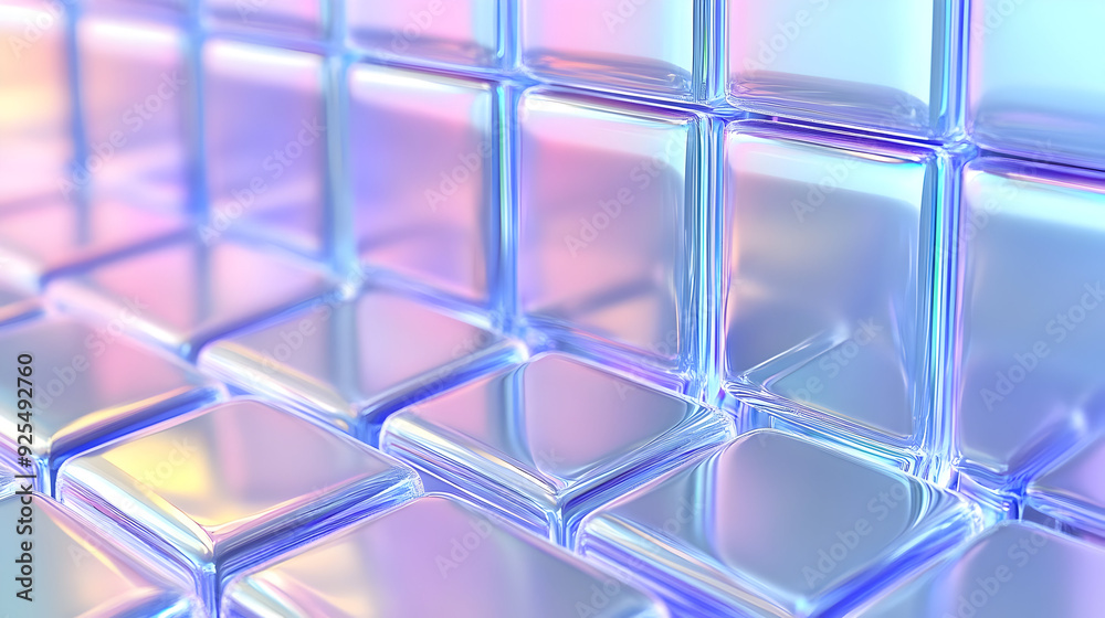 Abstract iridescent squares, pink, purple, and blue with a slight blur effect. Abstract iridescent squares, pink, purple, and blue with a slight blur effect.
