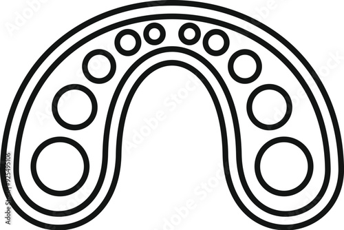 Mouth guard is being worn to protect teeth from injury during sports