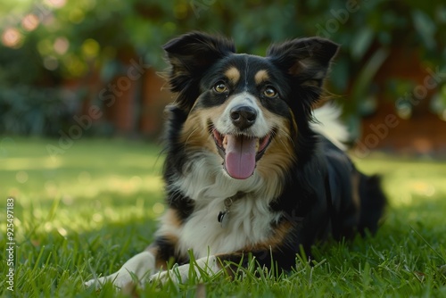 large-sized dog on lawn