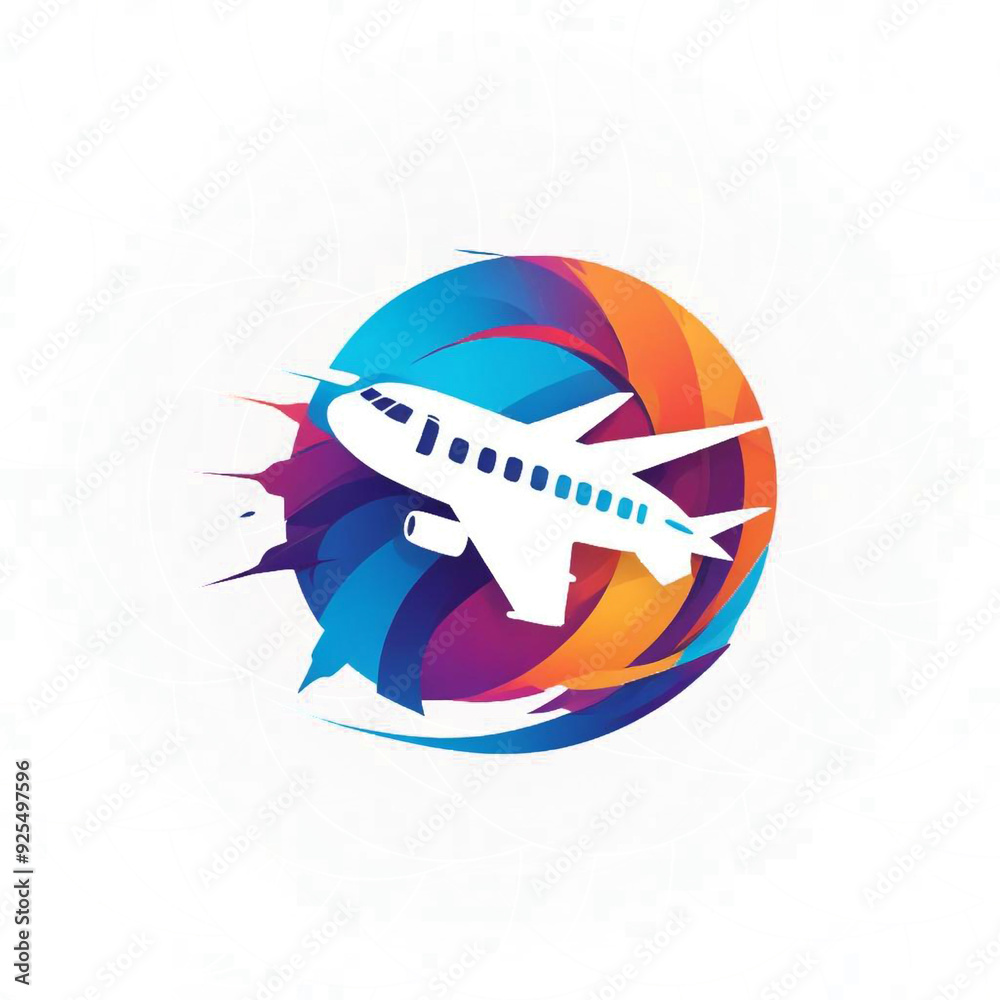 illustration of an airplane icon on a transparent background illustration of an airplane icon on a transparent background