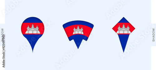 Cambodia Map Markers Set. Perfect for projects related to Cambodia, travel, geography, and international representation. Free Download Cambodia Map Markers Set. Perfect for projects related to Cambodia, travel, geography, and international representation. - GFXLoad