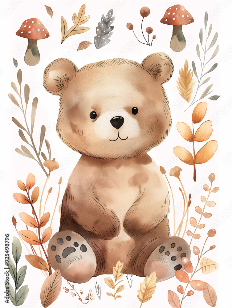 cute bear illustration ideal for children cute bear illustration ideal for children