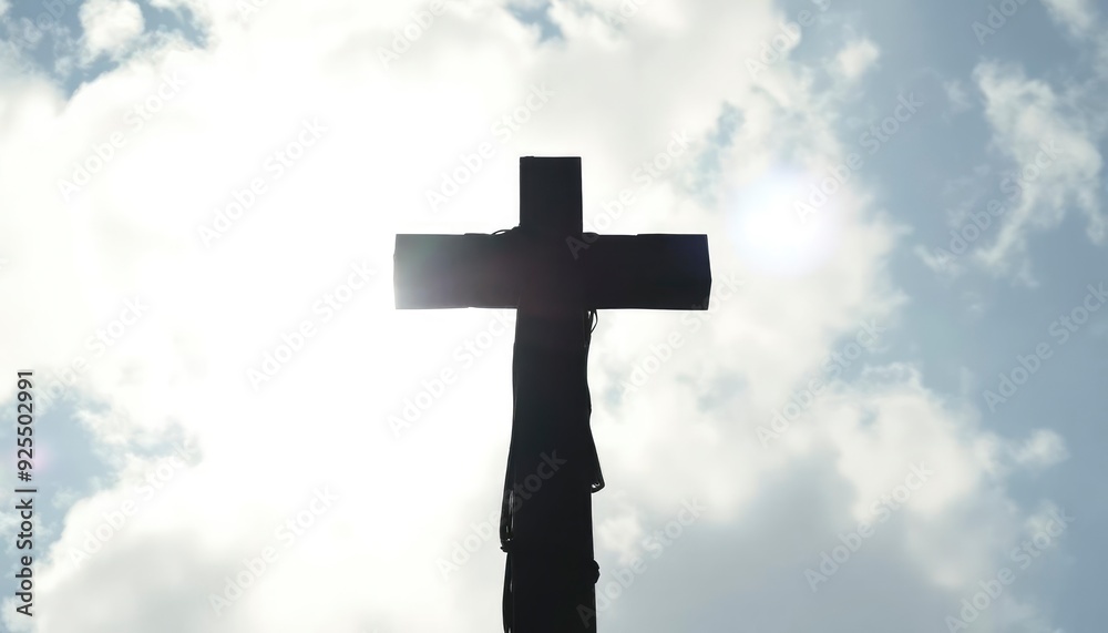 very bright image of a cross on a white outdoor studio background with beautiful lighting, ai very bright image of a cross on a white outdoor studio background with beautiful lighting, ai