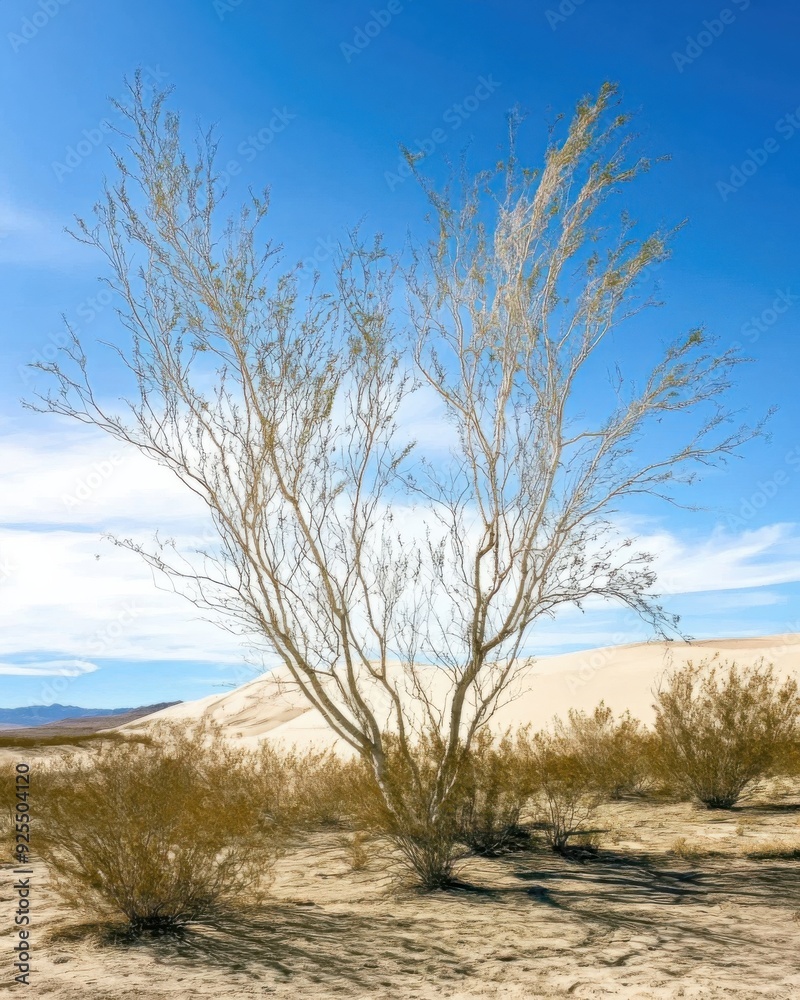 Desert Landscape with Bare Tree Desert Landscape with Bare Tree