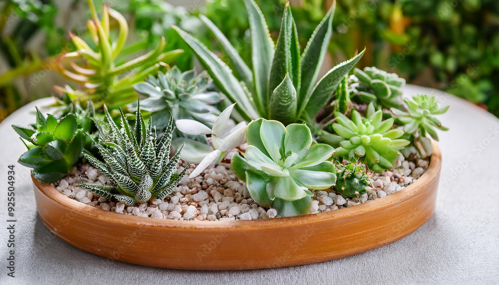Assortment of different succulents, miniature garden. Eco-friendly living. Beautiful green plants. Assortment of different succulents, miniature garden. Eco-friendly living. Beautiful green plants.