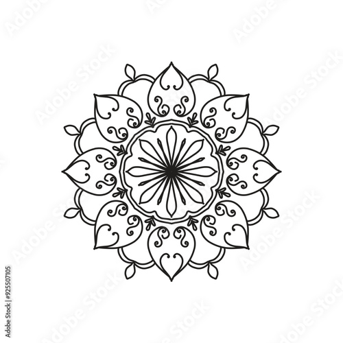 Circular  mandala art decoration element