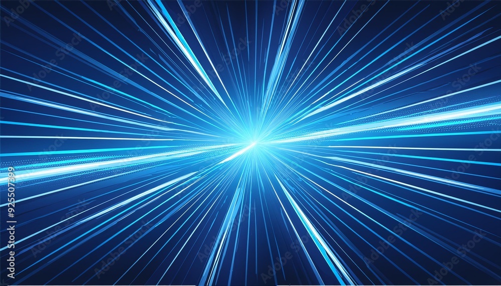 Fototapeta premium Bright blue stripes striking ahead the future 