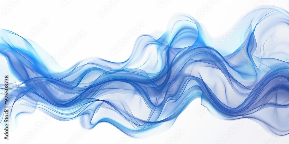 Translucent Blue Waves Abstract Design created by ai Translucent Blue Waves Abstract Design created by ai