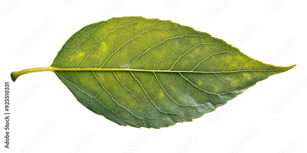 Obraz premium Close-Up of Green Leaf Highlighting Texture and Vein Pattern