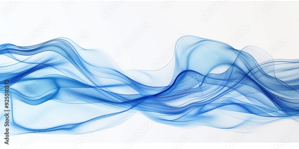 Translucent Blue Waves Abstract Design created by ai Translucent Blue Waves Abstract Design created by ai