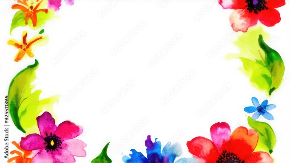 frame made from beautiful flowers with free place for text on a light background frame made from beautiful flowers with free place for text on a light background