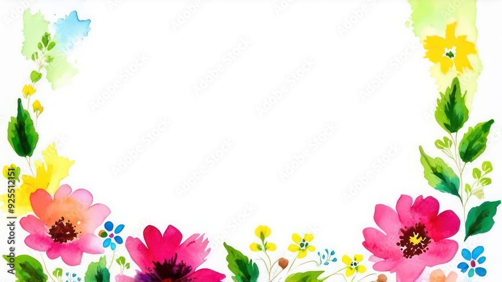 frame made from beautiful flowers with free place for text on a light background frame made from beautiful flowers with free place for text on a light background