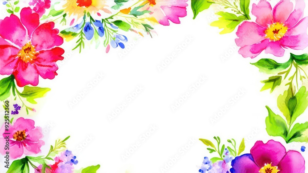 frame made from beautiful flowers with free place for text on a light background frame made from beautiful flowers with free place for text on a light background