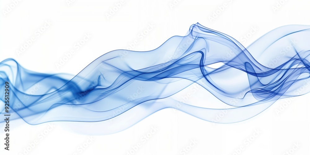 Translucent Blue Waves Abstract Design created by ai