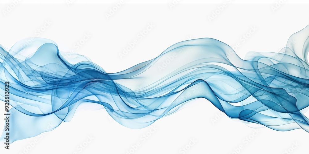 Translucent Blue Waves Abstract Design created by ai Translucent Blue Waves Abstract Design created by ai