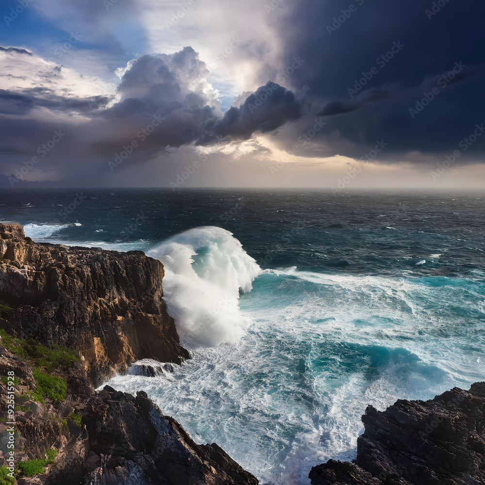 storm over the sea storm over the sea