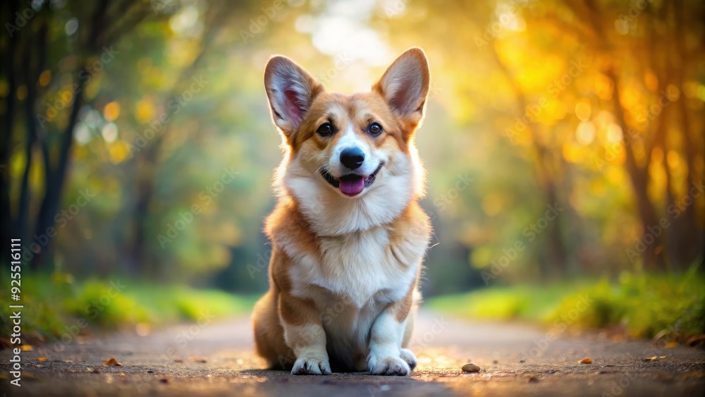 Cute corgi dog sitting obediently during a walk, corgi, dog, pet, sitting, obedient, walk, fluffy, adorable, animal, furry Cute corgi dog sitting obediently during a walk, corgi, dog, pet, sitting, obedient, walk, fluffy, adorable, animal, furry
