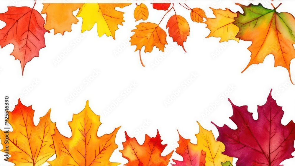 Fototapeta premium autumn leaves frame 