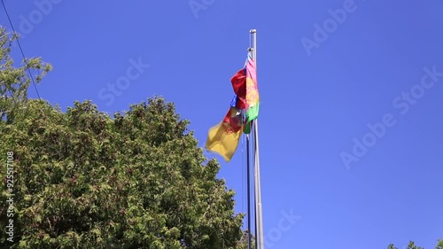 flags on the wind