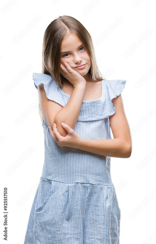 Young beautiful girl over isolated background thinking looking tired and bored with depression problems with crossed arms. Young beautiful girl over isolated background thinking looking tired and bored with depression problems with crossed arms.