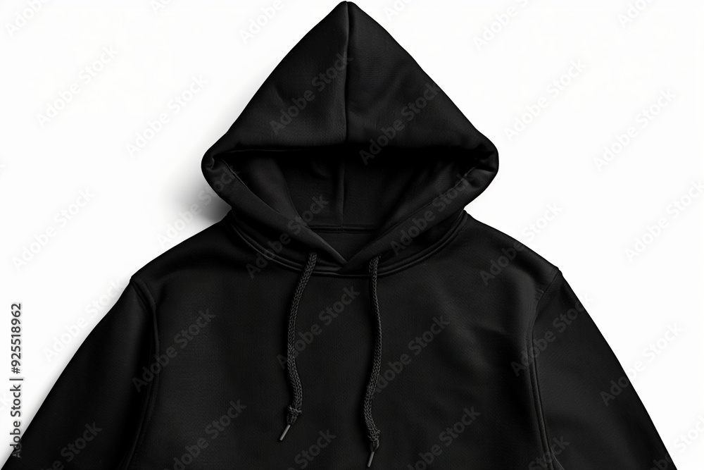Blank black sweatshirt or hoodie template, front views, isolated on white background, mockup black unisex clothes autumn or winter collection shopping sale in showroom Blank black sweatshirt or hoodie template, front views, isolated on white background, mockup black unisex clothes autumn or winter collection shopping sale in showroom