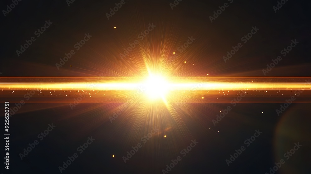 Bright burst of light with golden rays emerging from a dark background Bright burst of light with golden rays emerging from a dark background