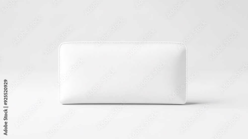 A minimalist white wallet on a clean surface, showcasing its sleek design and smooth texture A minimalist white wallet on a clean surface, showcasing its sleek design and smooth texture