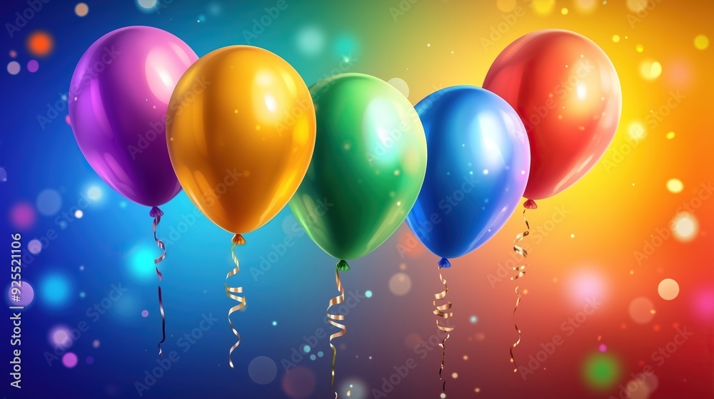 Colorful birthday balloons. Colorful birthday balloons.