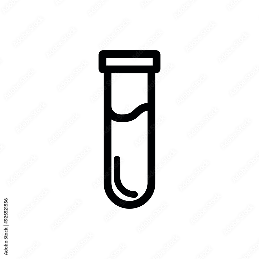 Test tubs line icon for web Test tubs line icon for web