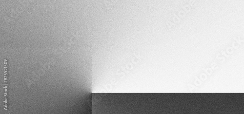 Black white grainy background, monochrome gray noisy texture dark grunge banner, header poster cover backdrop design photo