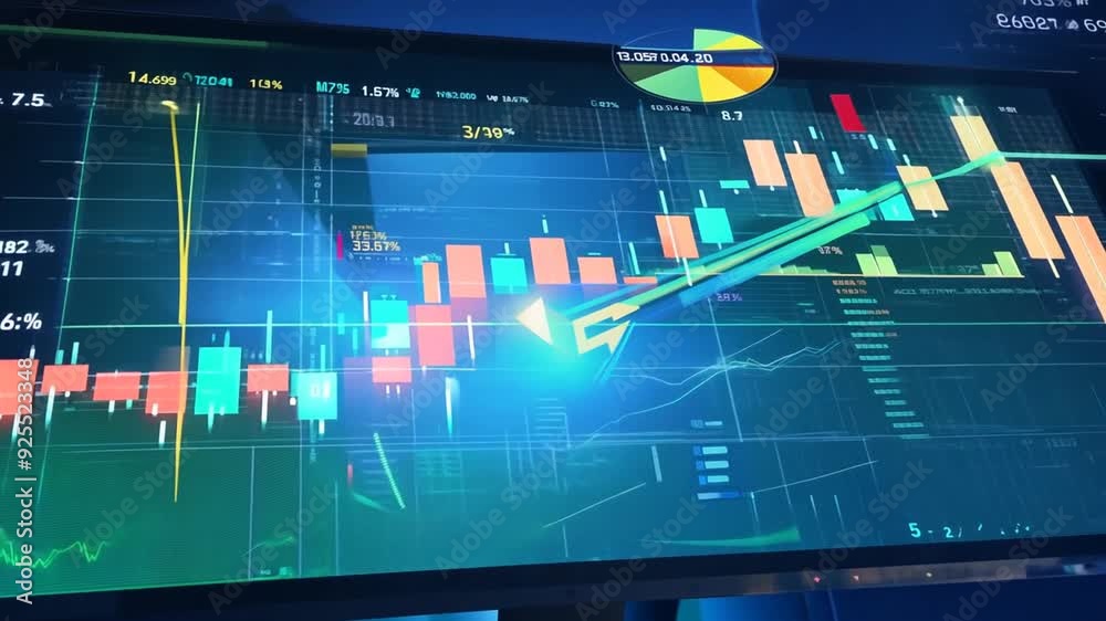 Closeup of Production Data on a Computer Screen in a Microfactory Generative AI