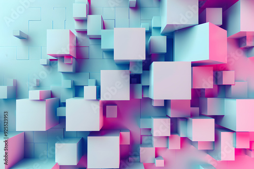 Abstract pink and purple geometric wall background