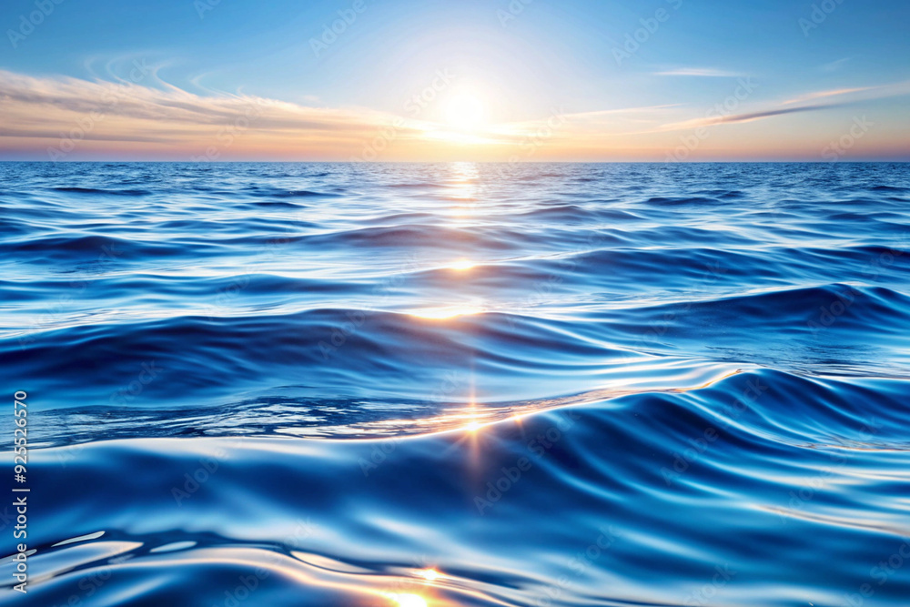 Seascape against the morning sky, background, AI Generation Seascape against the morning sky, background, AI Generation