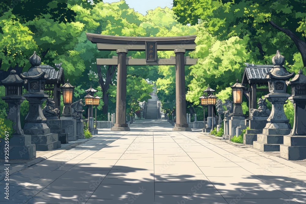 Torii Gate Temple Entrance Shinto Religion Spiritual Symbol Torii Gate Temple Entrance Shinto Religion Spiritual Symbol
