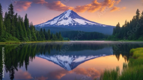 Mountain Sunrise Reflection